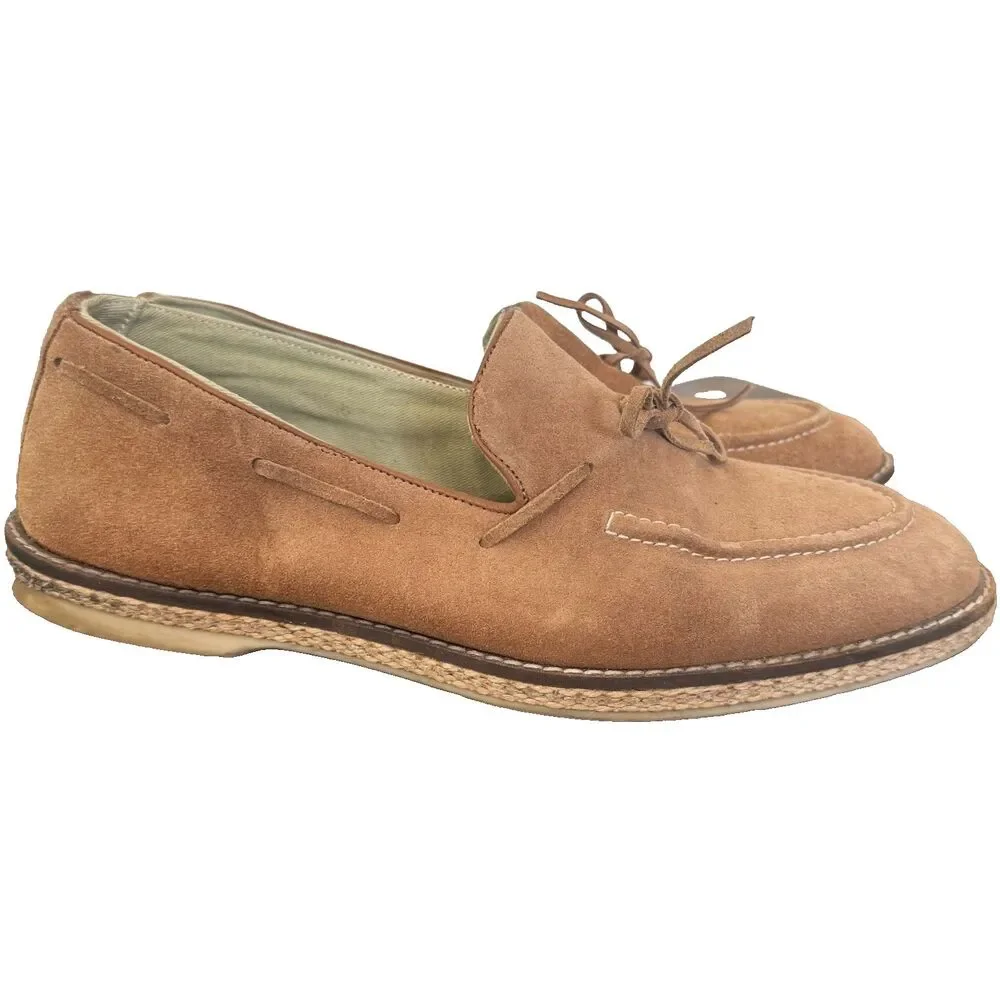 Steve Madden Suede Slip On Loafers Men's Size 8.5 Brown Moc Toe Casual Shoes